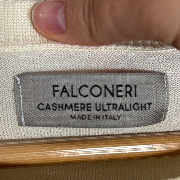 Falconeri ultralight cashmere ombre Sweater in beige brown dégradé size L - Picture 9 of 12